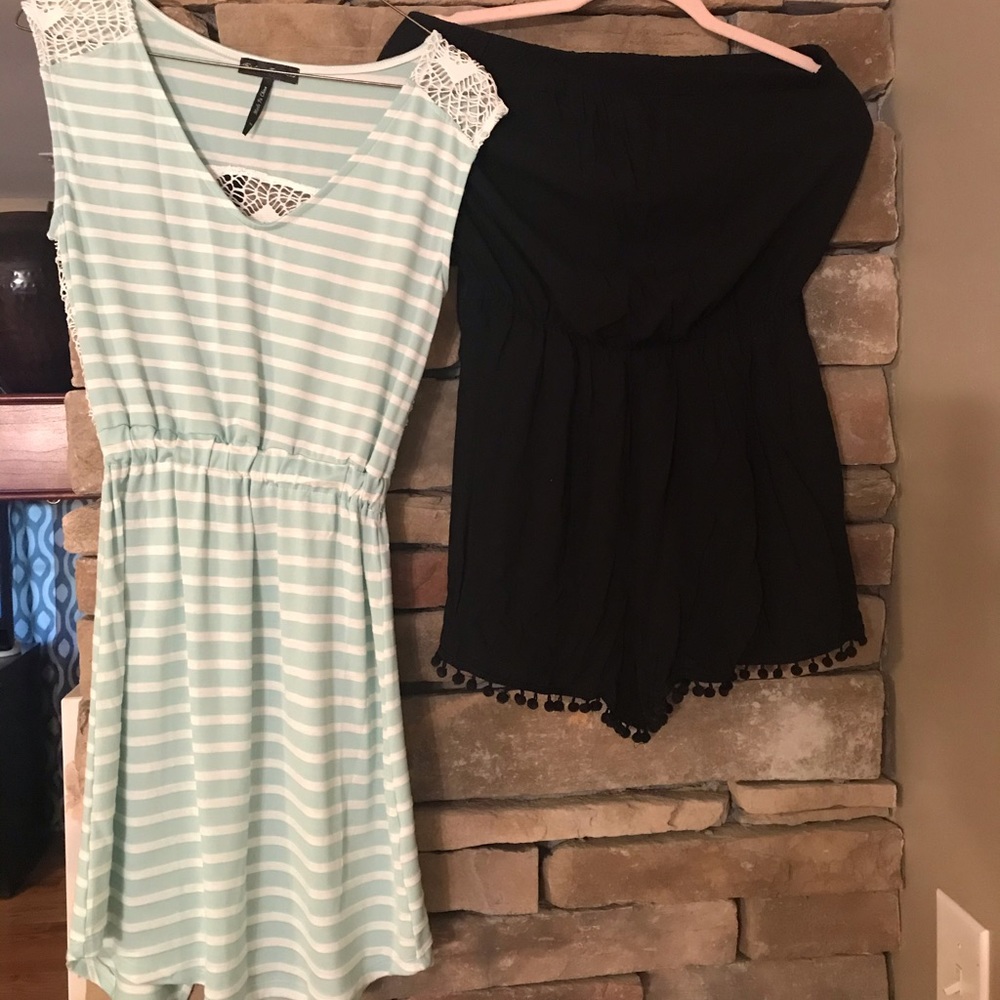 Summer sleeveless romper and summer dress